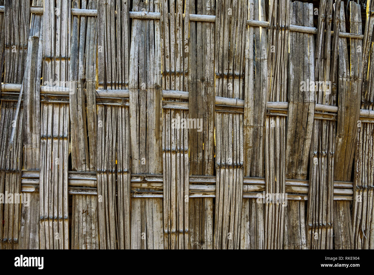 use of bamboo as a building material and a pleasant background Stock Photo  - Alamy