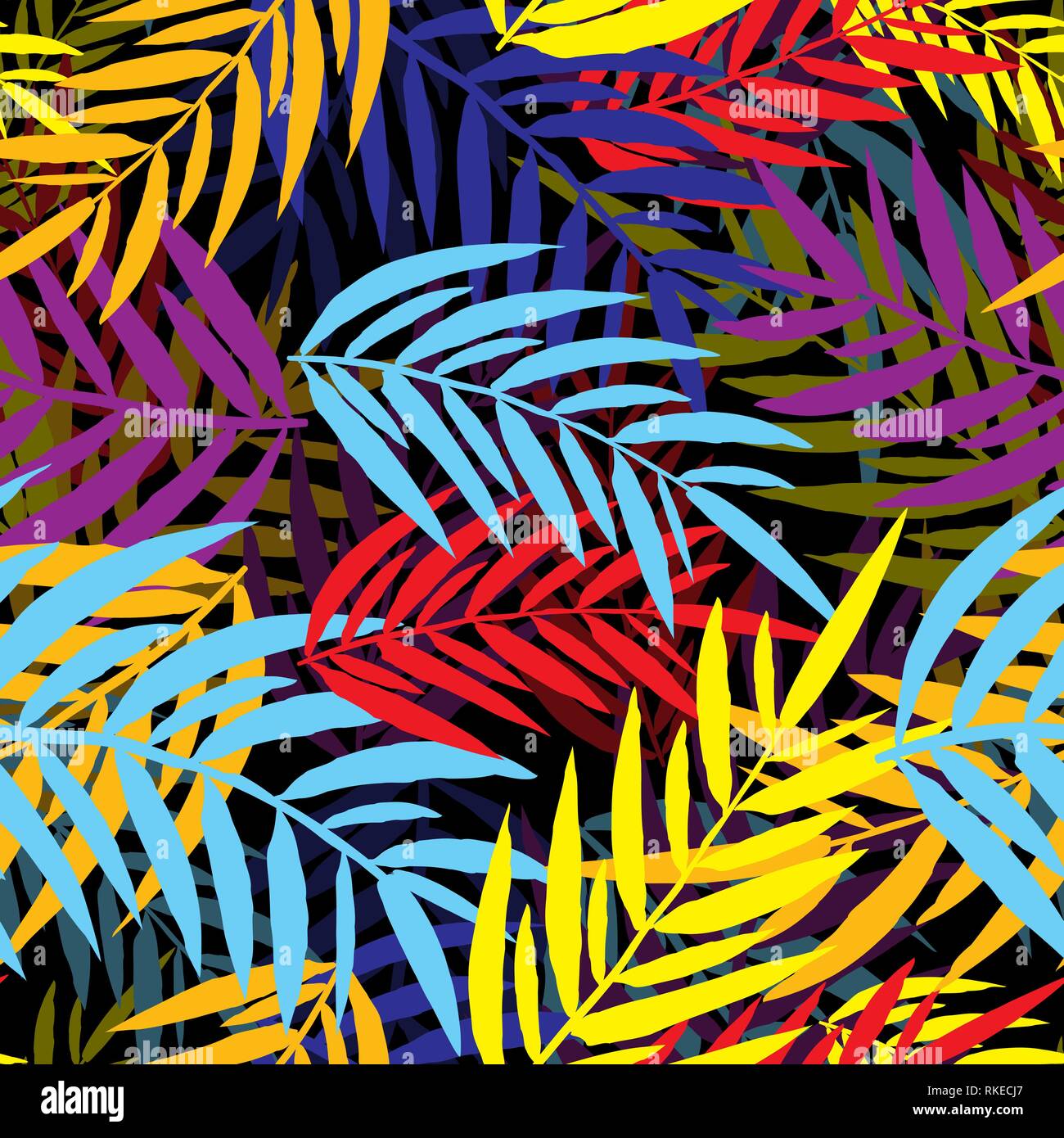 Seamless repeating palm leaf background Stock Vector Image & Art - Alamy