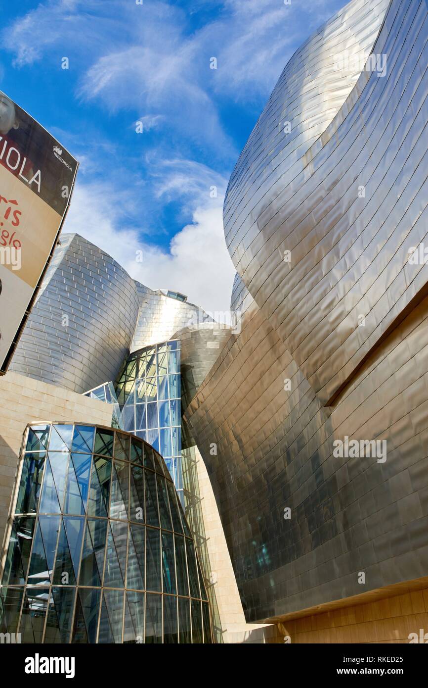 Guggenheim Museum, Bilbao, Bizkaia, Basque Country, Spain, Europe Stock Photo