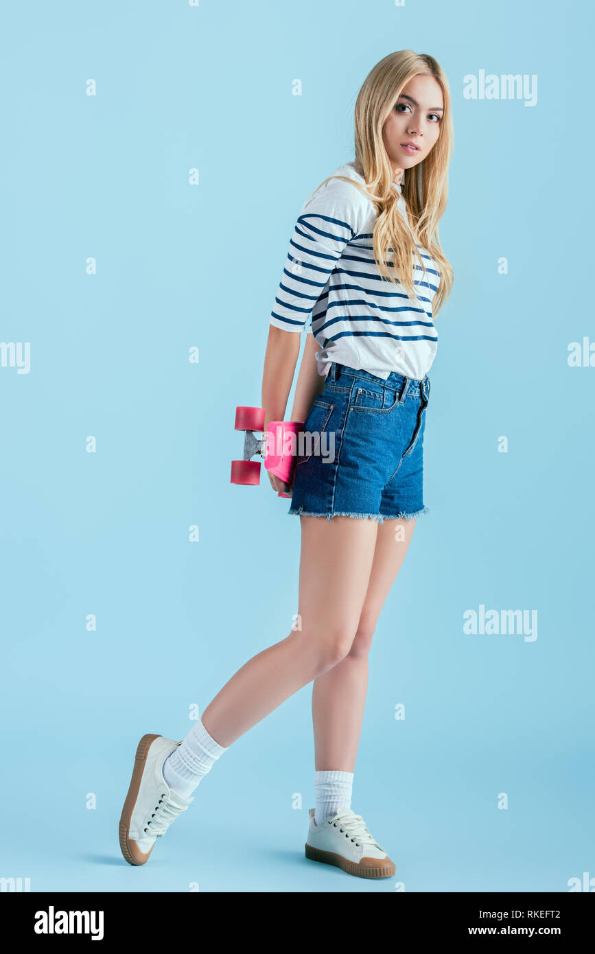 Slim blonde girl hi-res stock photography and images - Alamy