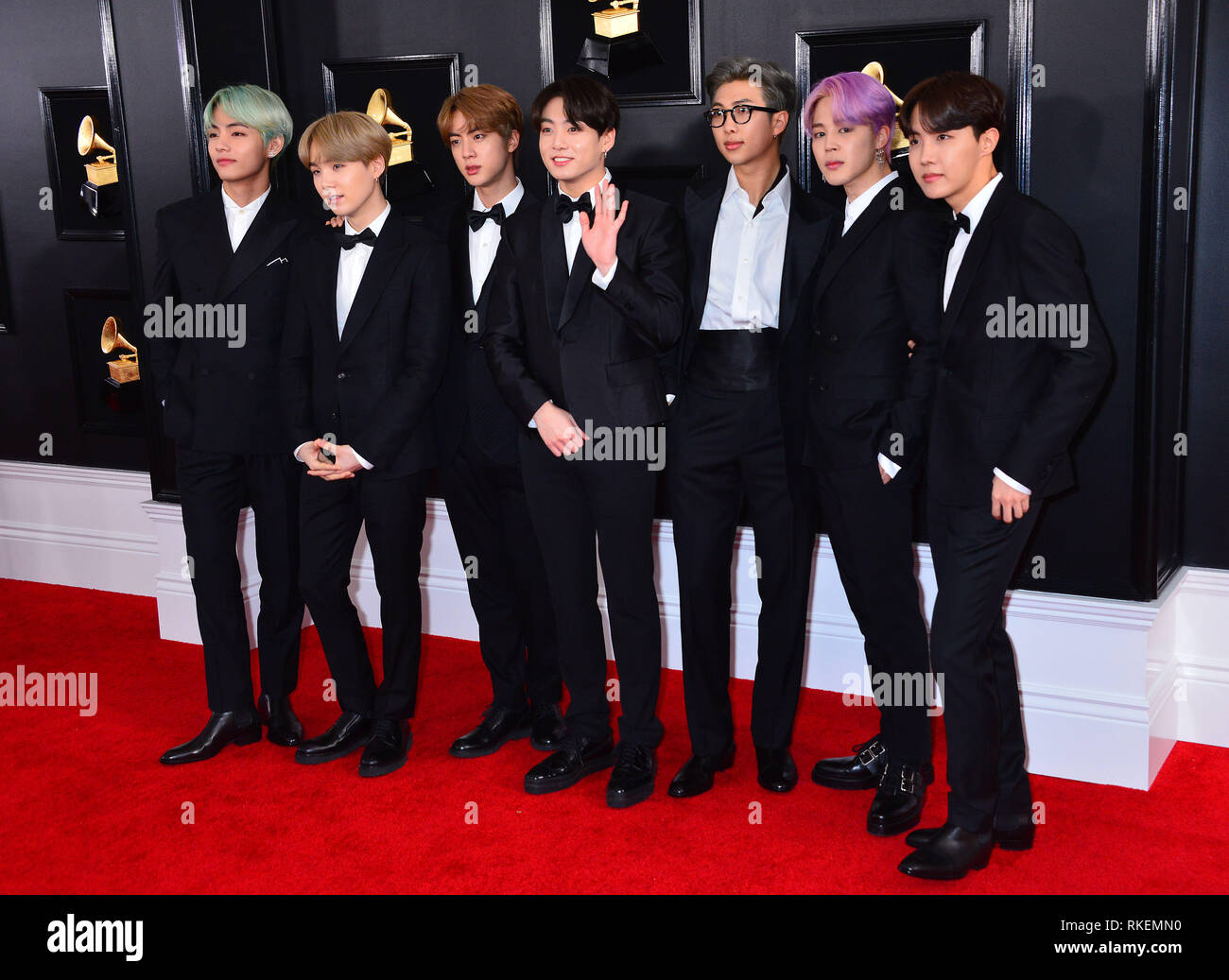 61st Annual Grammy Awards 2019 Arrivals held at the Staples Center in Los  Angeles, California. Featuring: RM, Jimin of Korean boy band 'BTS' Where:  Los Angeles, California, United States When: 10 Feb