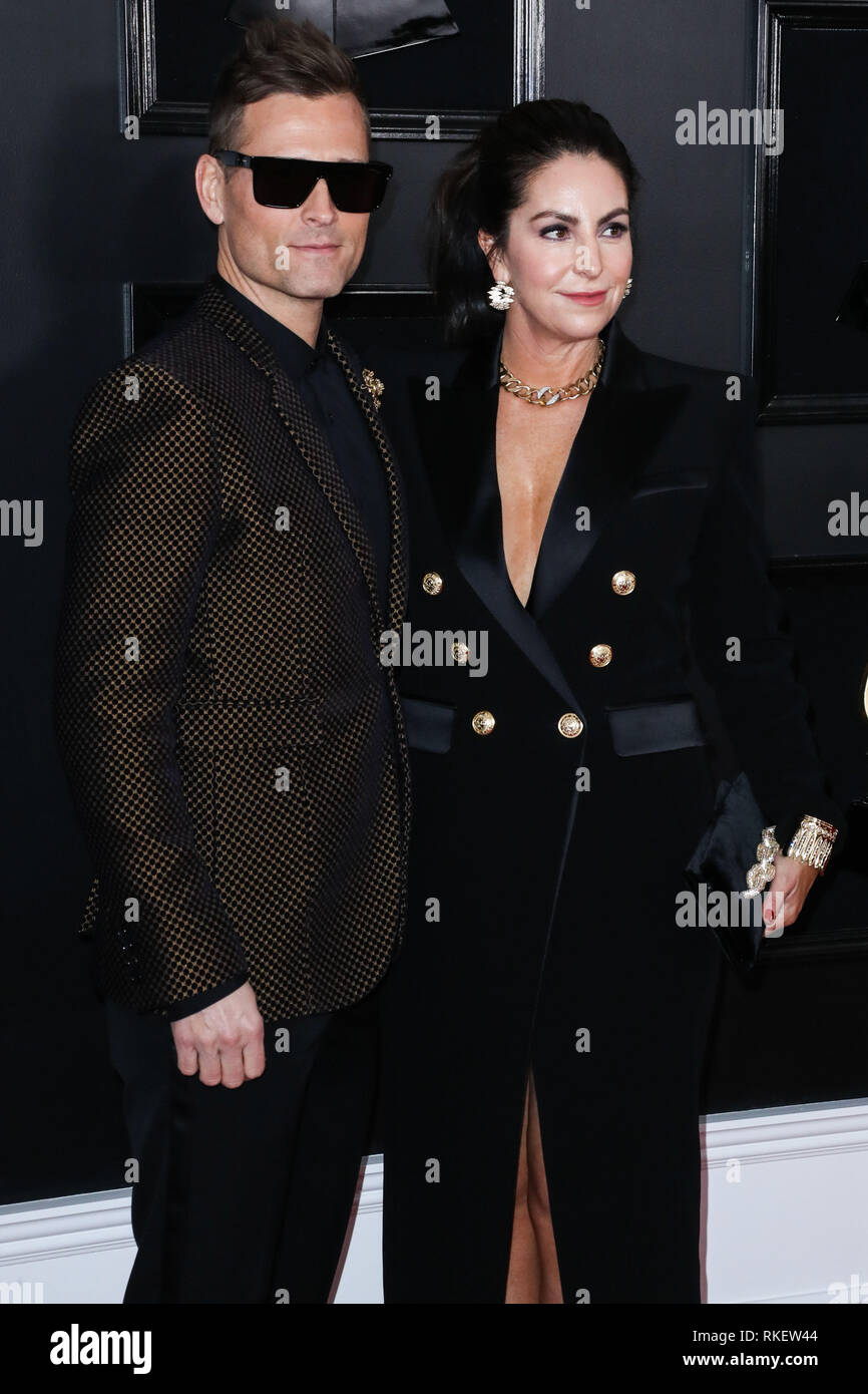 Los Angeles, United States. 10th Feb, 2019.LOS ANGELES, CA, USA - FEBRUARY 10: Kaskade and wife Naomi Raddon arrive at the 61st Annual GRAMMY Awards held at Staples Center on February 10, 2019 in Los Angeles, California, United States. (Photo by Xavier Collin/Image Press Agency) Credit: Image Press Agency/Alamy Live News Stock Photo