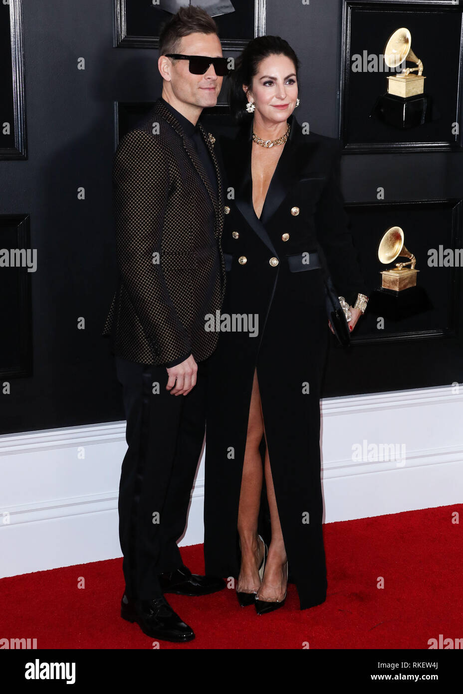 Los Angeles, United States. 10th Feb, 2019.LOS ANGELES, CA, USA - FEBRUARY 10: Kaskade and wife Naomi Raddon arrive at the 61st Annual GRAMMY Awards held at Staples Center on February 10, 2019 in Los Angeles, California, United States. (Photo by Xavier Collin/Image Press Agency) Credit: Image Press Agency/Alamy Live News Stock Photo