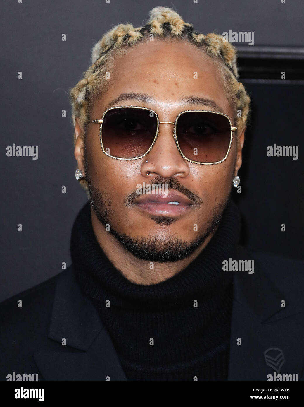 Los Angeles United States. 10th Feb 2019.LOS ANGELES CA USA FEBRUARY 10 Future Nayvadius DeMun Wilburn arrives at the 61st Annual GRAMMY Awards held at Staples Center on February 10 2019