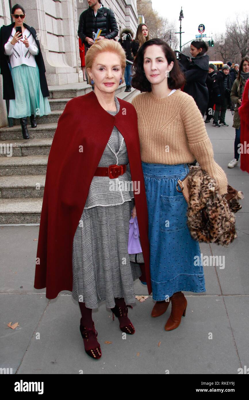 New York, NY, USA. 11th Feb, 2019. Carolina Herrera and Patricia Cristina  Herrera seen at Carolina Herrera NYFW 2019 on February 11, 2019 in New York  City. Credit: Dc/Media Punch/Alamy Live News