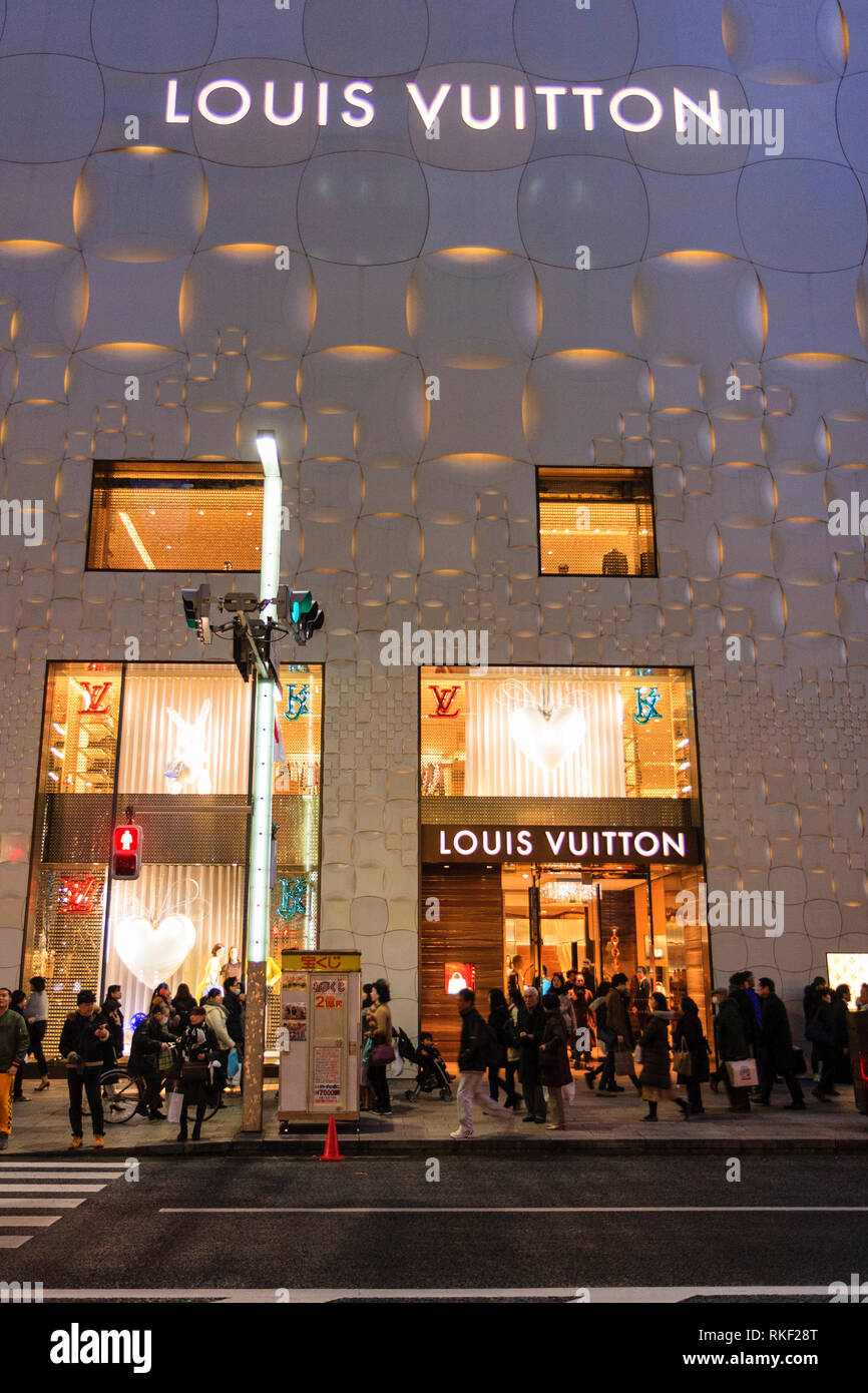 Louis Vuitton Street Style in Tokyo w/ LV Monogram Buzz Cut