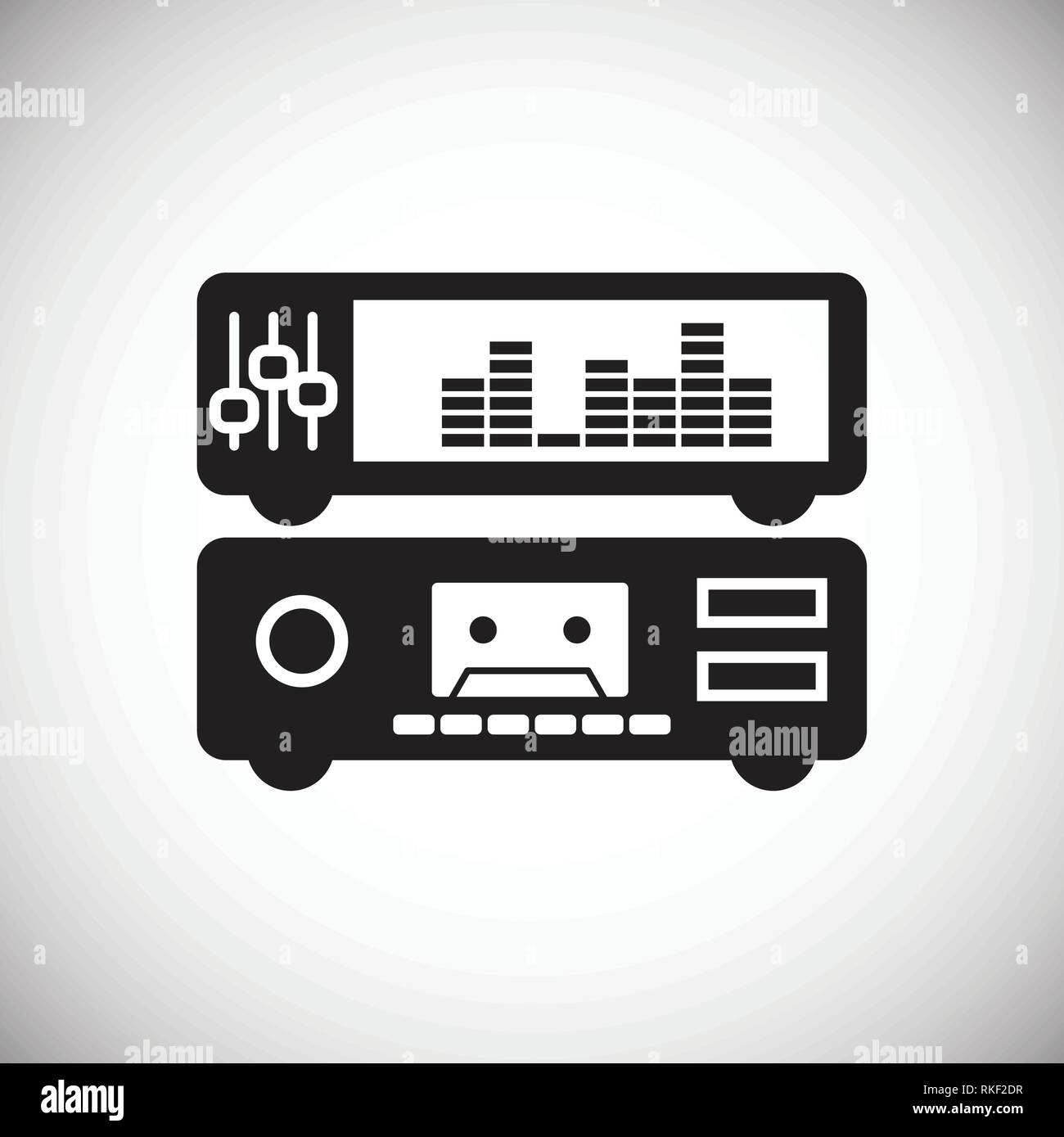 Cassette player icon on white background for graphic and web design, Modern simple vector sign. Internet concept. Trendy symbol for website design web button or mobile app. Stock Vector
