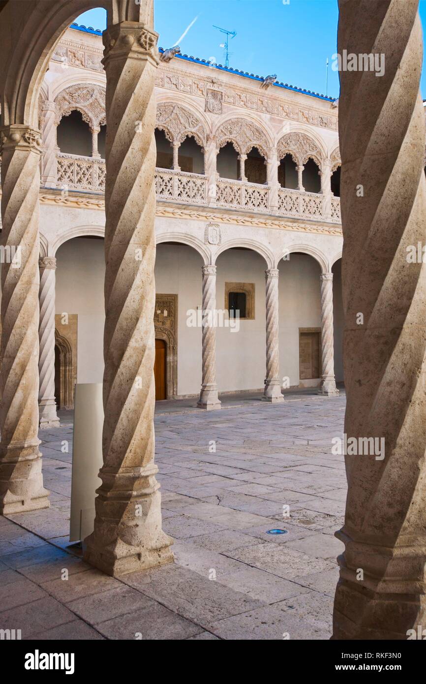 Central Courtyard. Sculpture National Museum Valladolid. Valladolid. Castilla Leon. Spain.. Stock Photo