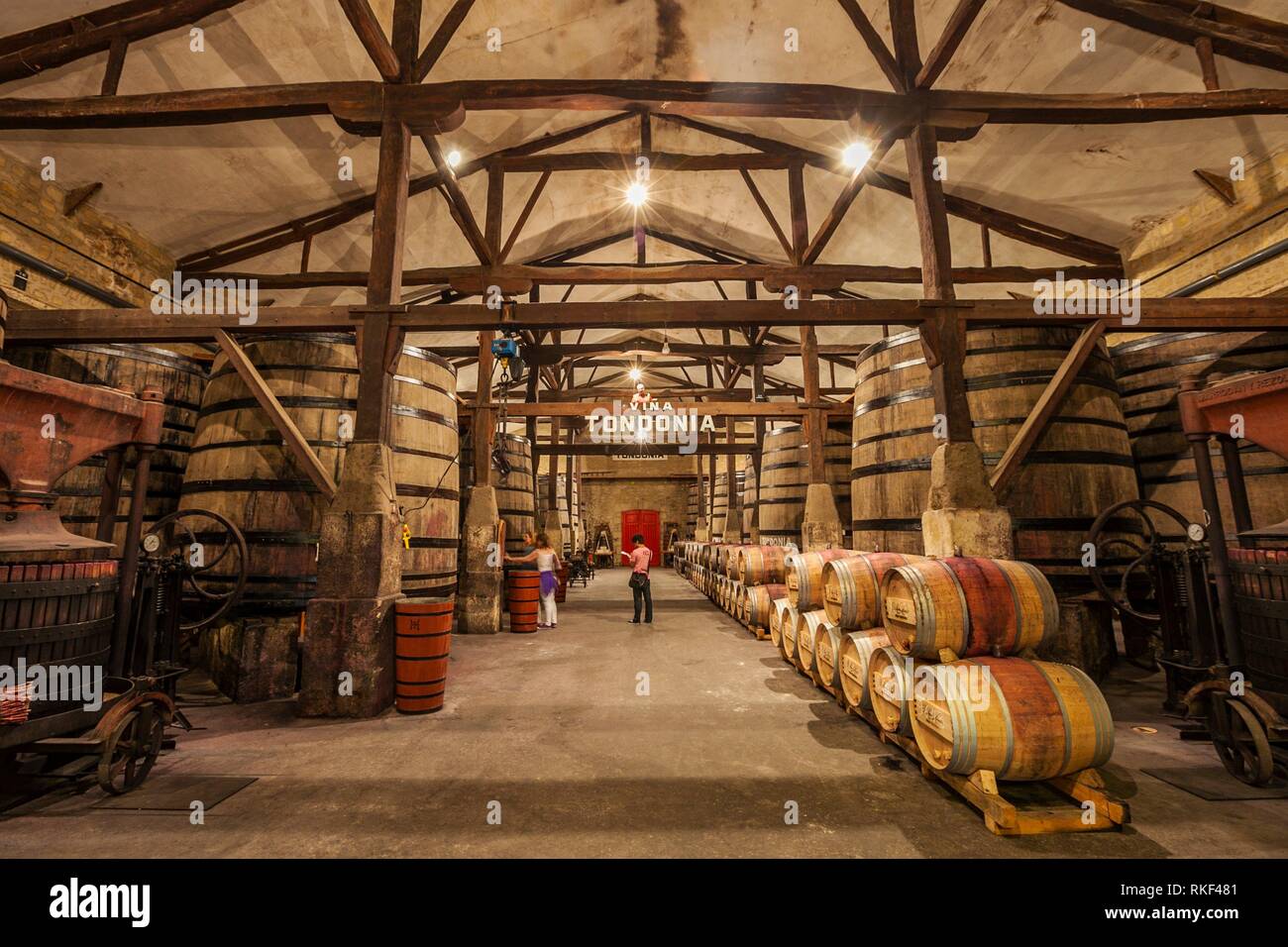 Lopez de Heredia Wine Cellar. Viña Tondonia. Haro. La Rioja. Spain. Stock Photo