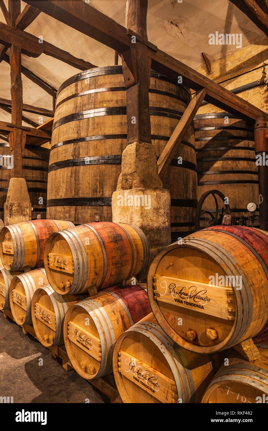 Lopez de Heredia Wine Cellar. Viña Tondonia. Haro. La Rioja. Spain. Stock Photo