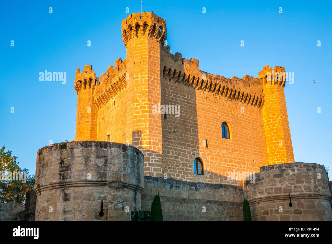 Sajazarra Castle. Sajazarra village. La Rioja. Spain Stock Photo