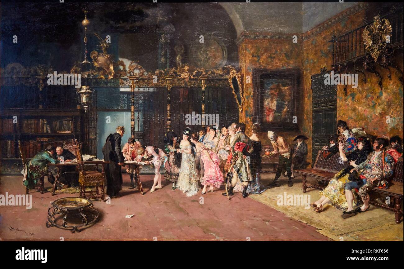 '''The Spanish Wedding'', 1868-1870, Marià Fortuny, National Museum of Catalan Art, Museu Nacional d Art de Catalunya, MNAC, Barcelona, Spain, Europe Stock Photo