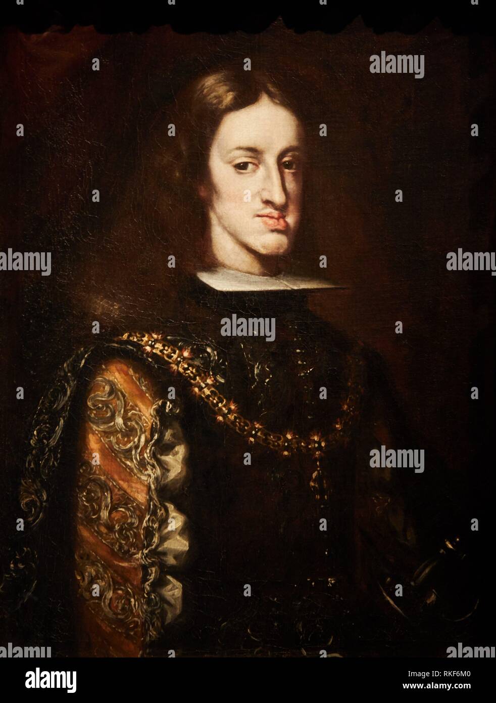 '''Portrait of Charles II'', 1680-1683, Claudio Coello, National Museum of Catalan Art, Museu Nacional d Art de Catalunya, MNAC, Barcelona, Spain, Stock Photo
