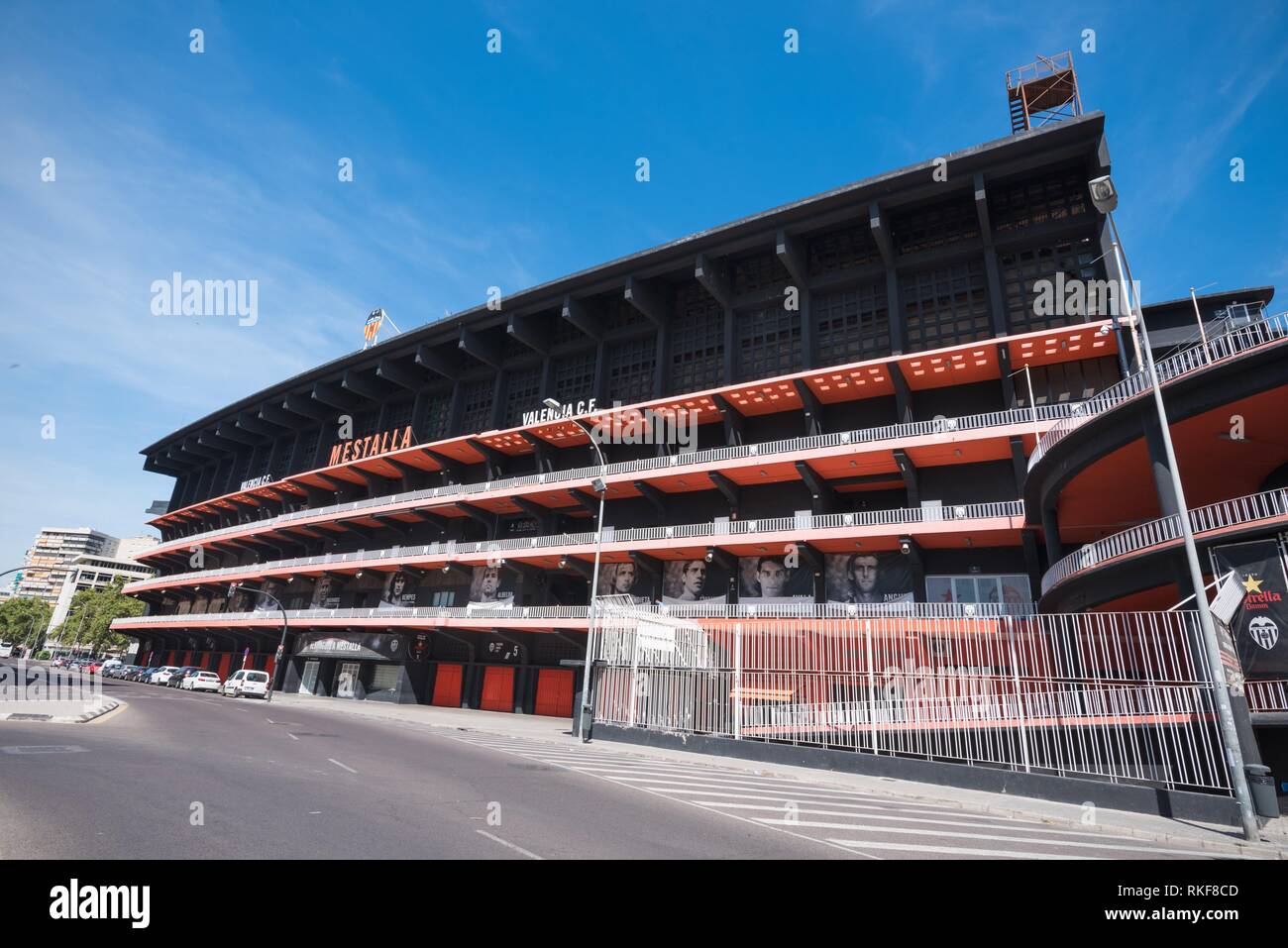 Valencia football club stadium exterior in Valencia, Spain Stock Photo