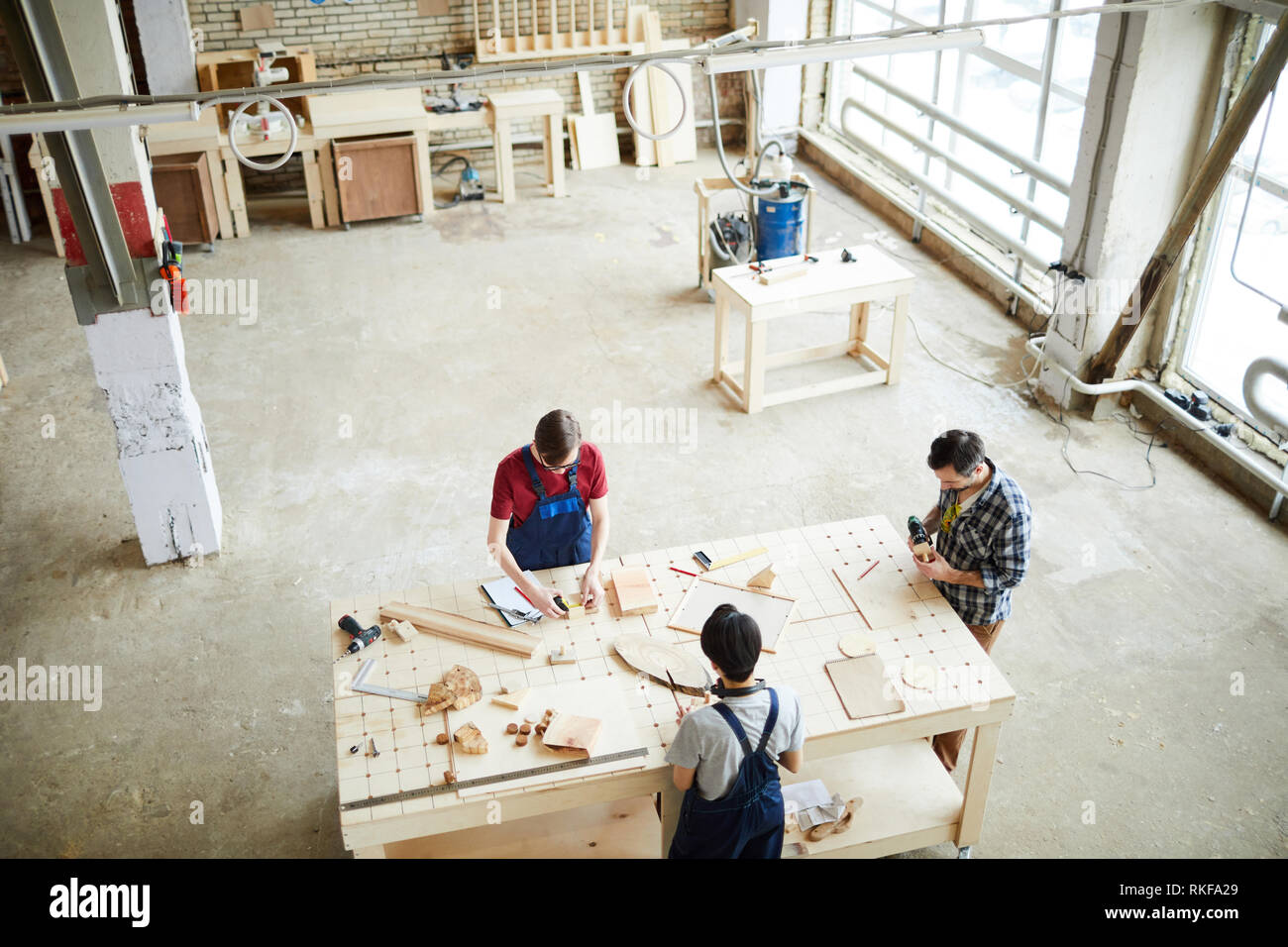 Producing Wooden Frames Stock Photo Alamy