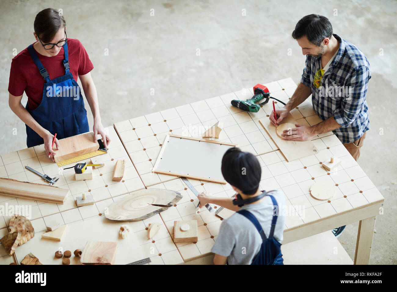 Making wooden detail for interior design Stock Photo - Alamy