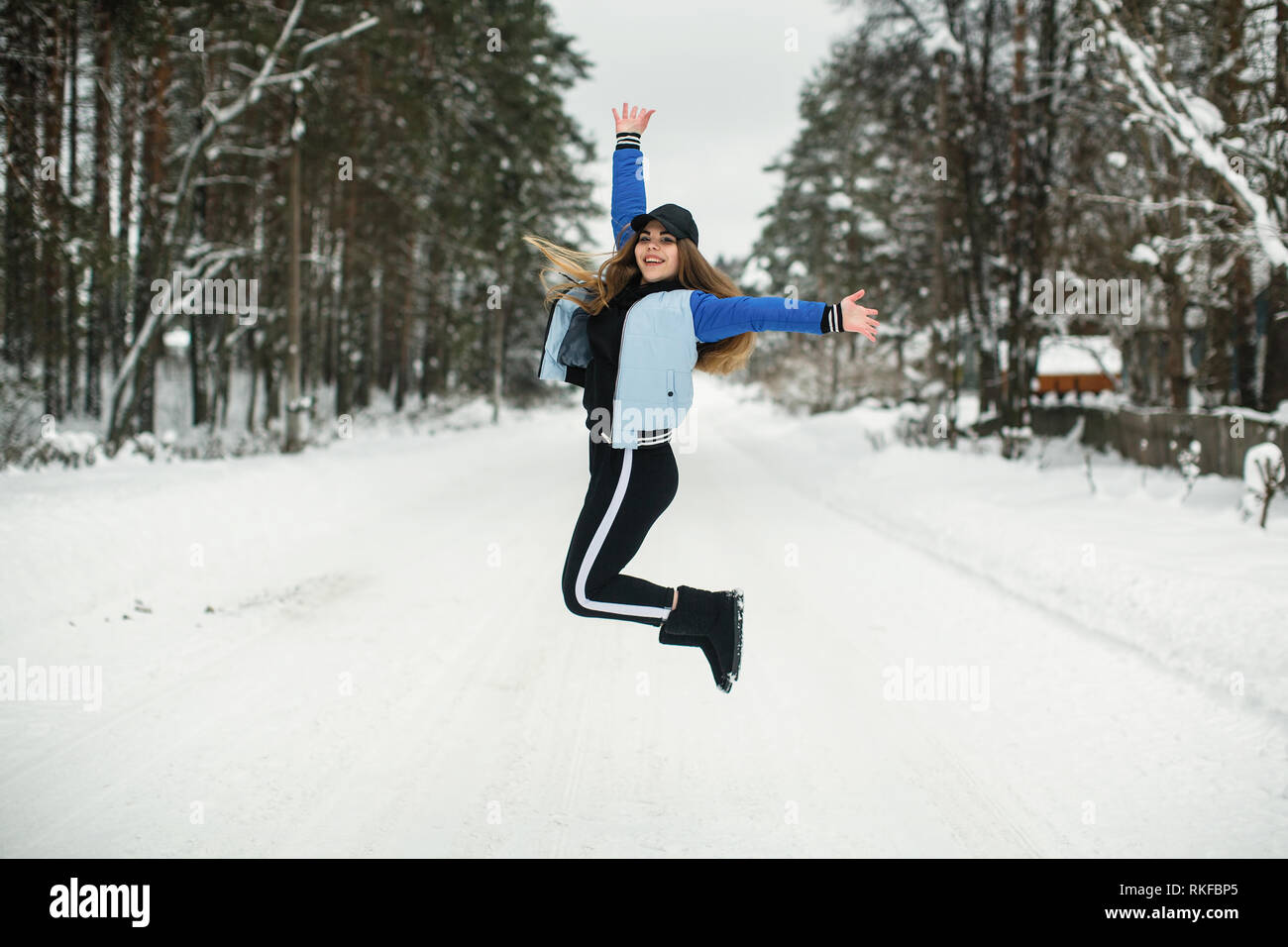 Teen jumping outside hi-res stock photography and images - Alamy