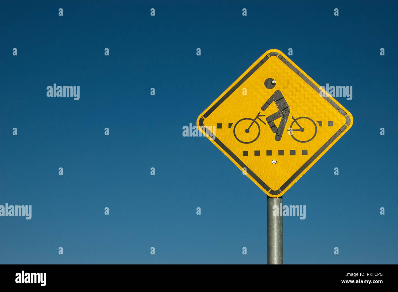 Bicycle / Cycle lane sign Stock Photo