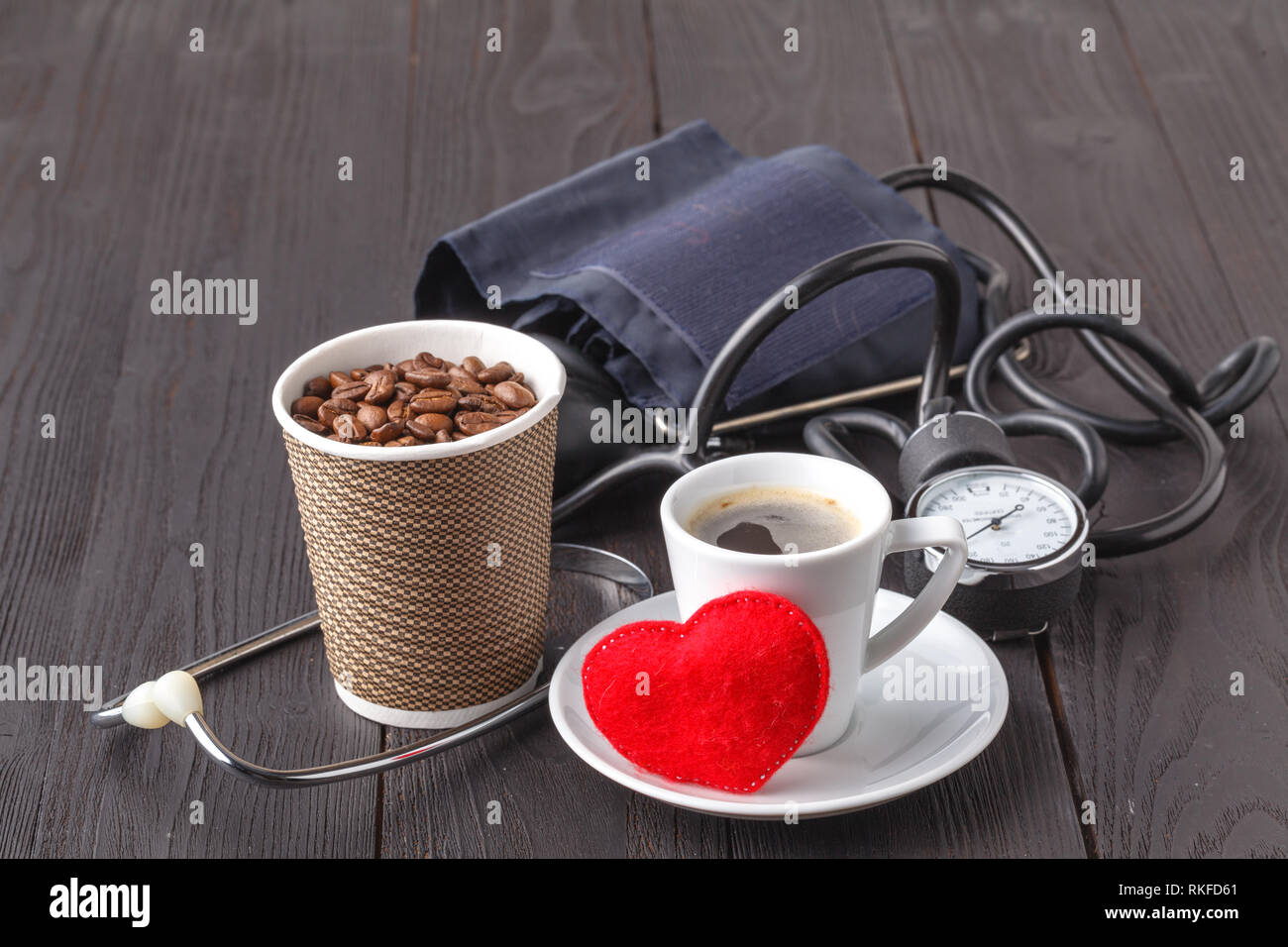 Diet healthcare Raw coffee beans. Healthy food for preventing heart