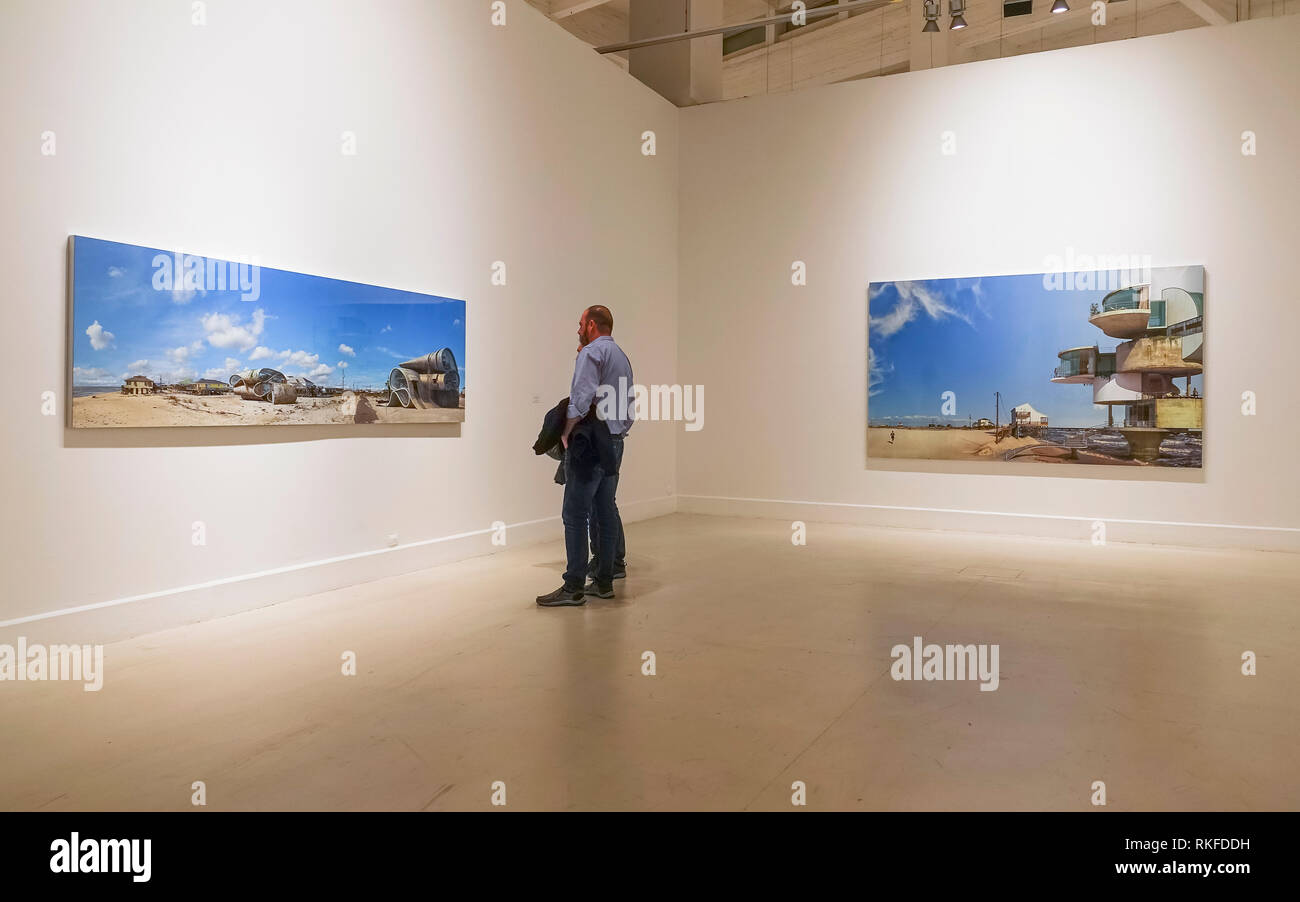Work of Dionisio González on display at CAC. Centre for Contemporary Art. Soho district, Malaga, Spain. Stock Photo