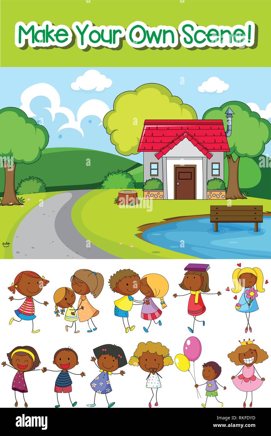 Make your own scene illustration Stock Vector Image & Art Alamy