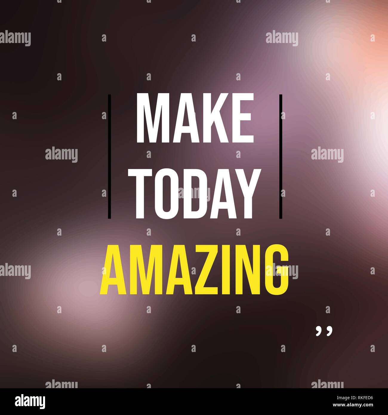 make today amazing. Life quote with modern background vector illustration Stock Vector