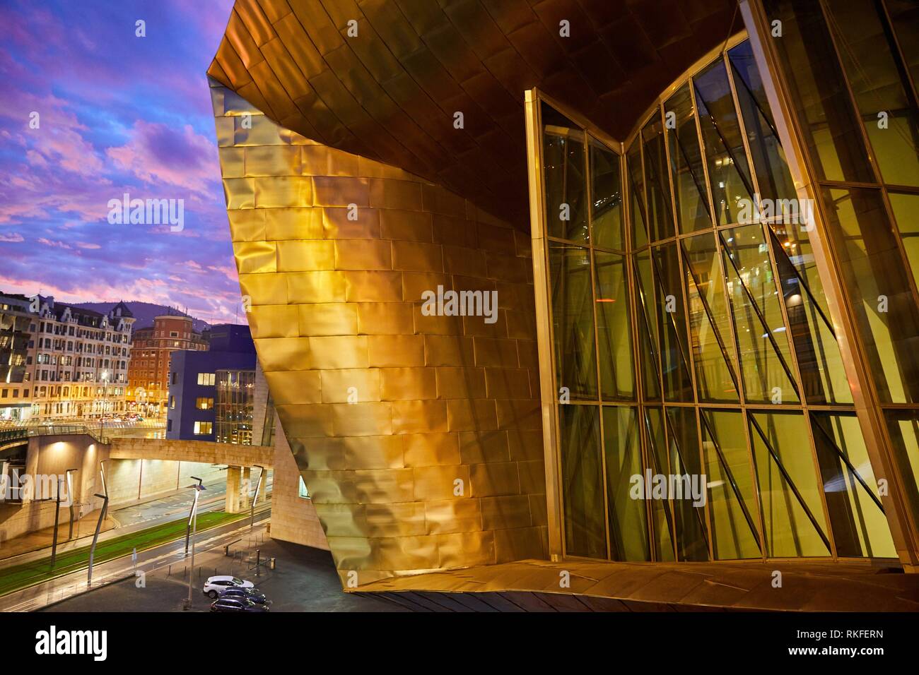 Guggenheim Museum, Bilbao, Bizkaia, Basque Country, Spain, Europe Stock Photo