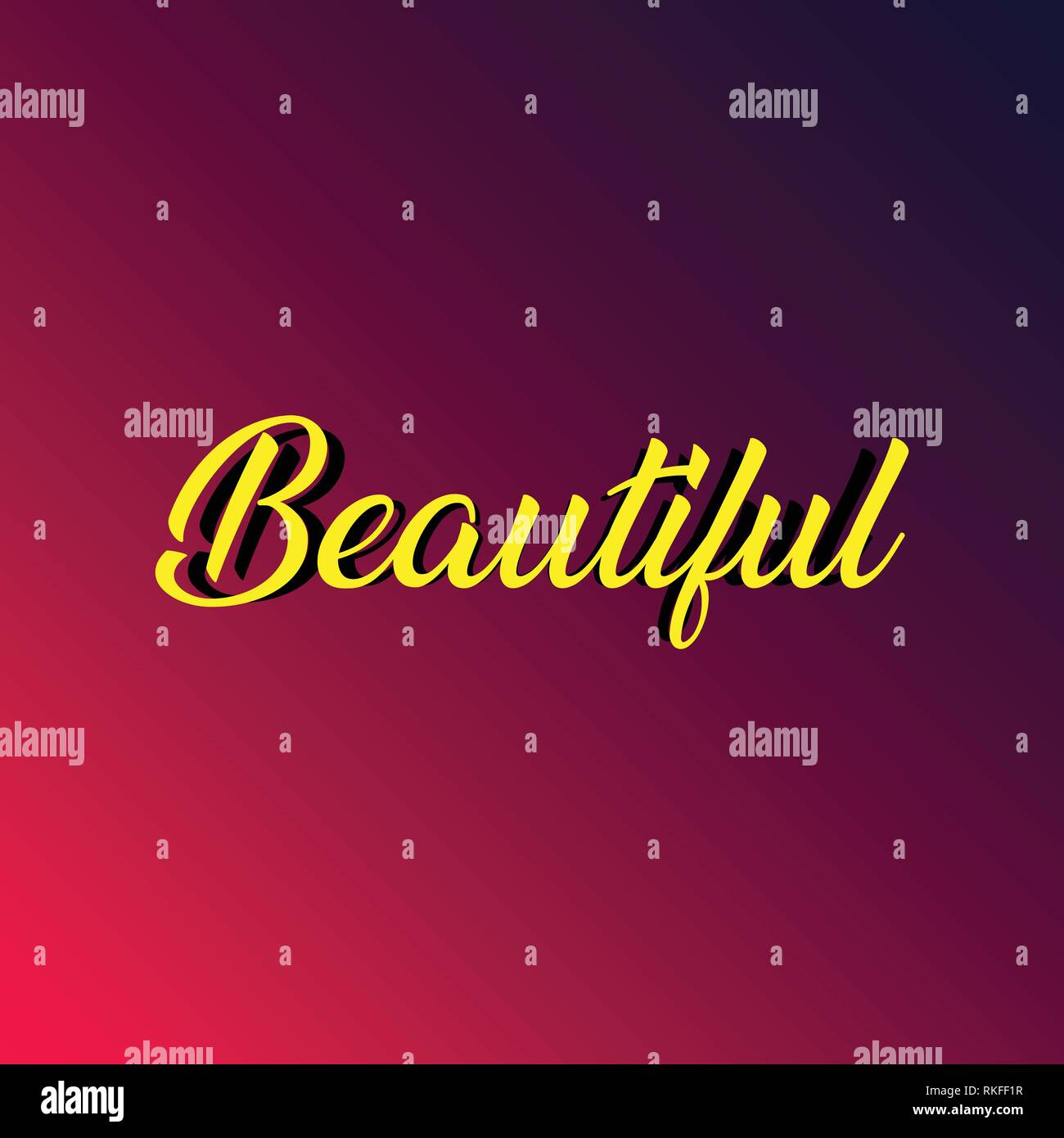 beautiful. Love quote with modern background vector Stock Vector Image