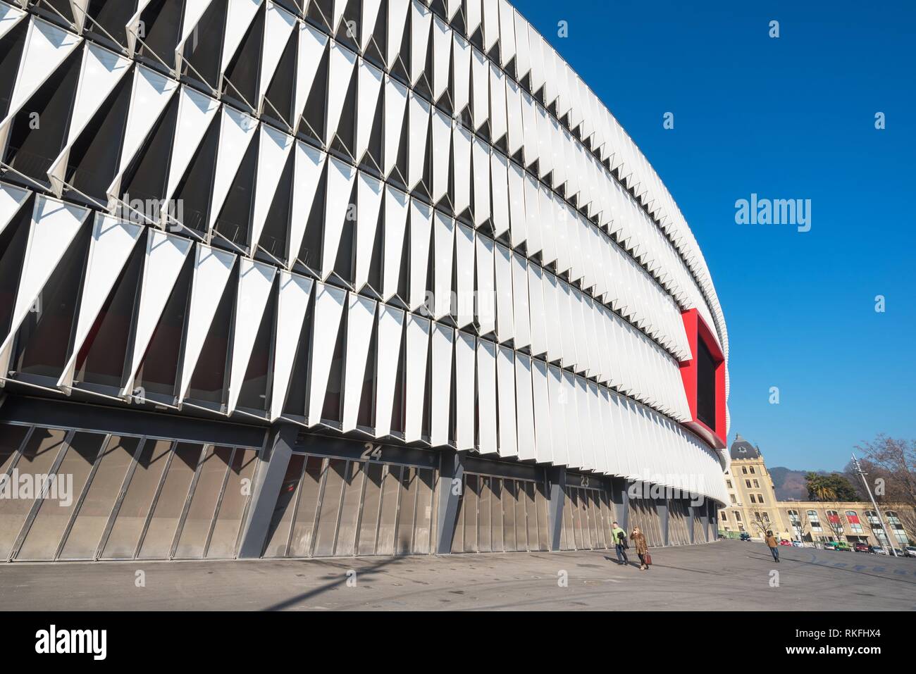Bilbao, Spain - January 4, 2017: San Mames stadium on january 4, 2017. Is the stadium of Athletic de Bilbao football club, is located in Bilbao, Stock Photo