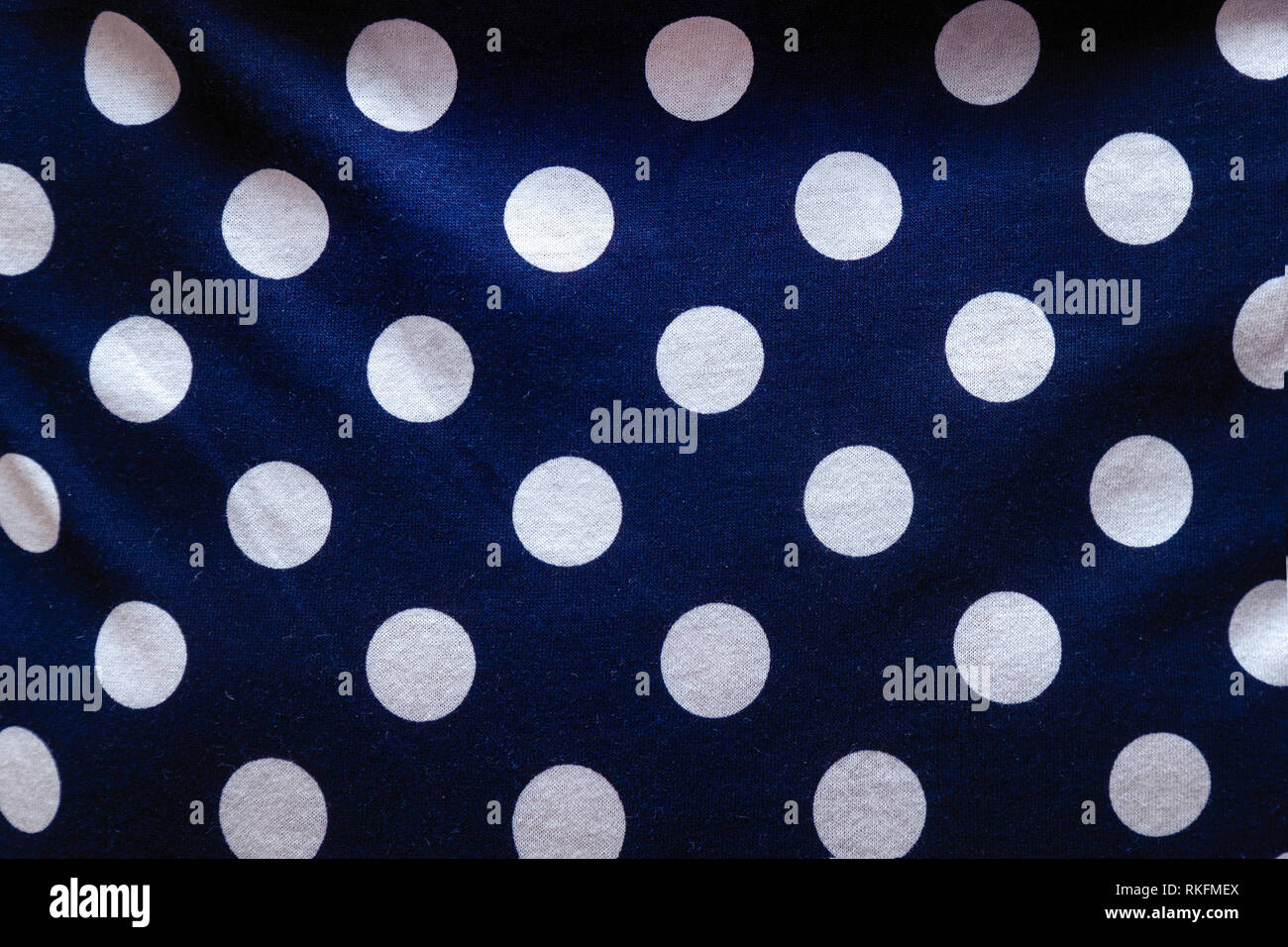 Polka dot pattern on fabric Stock Photo Alamy