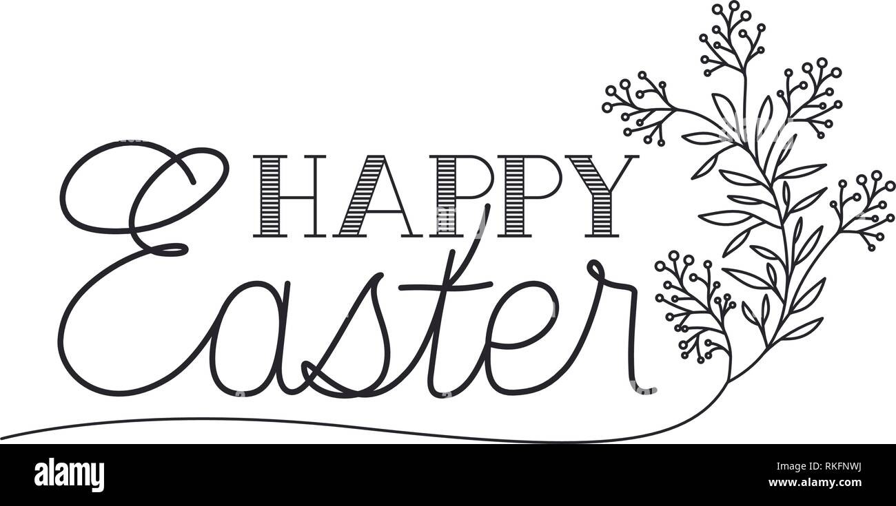 happy easter label isolated icon Stock Vector Image & Art - Alamy
