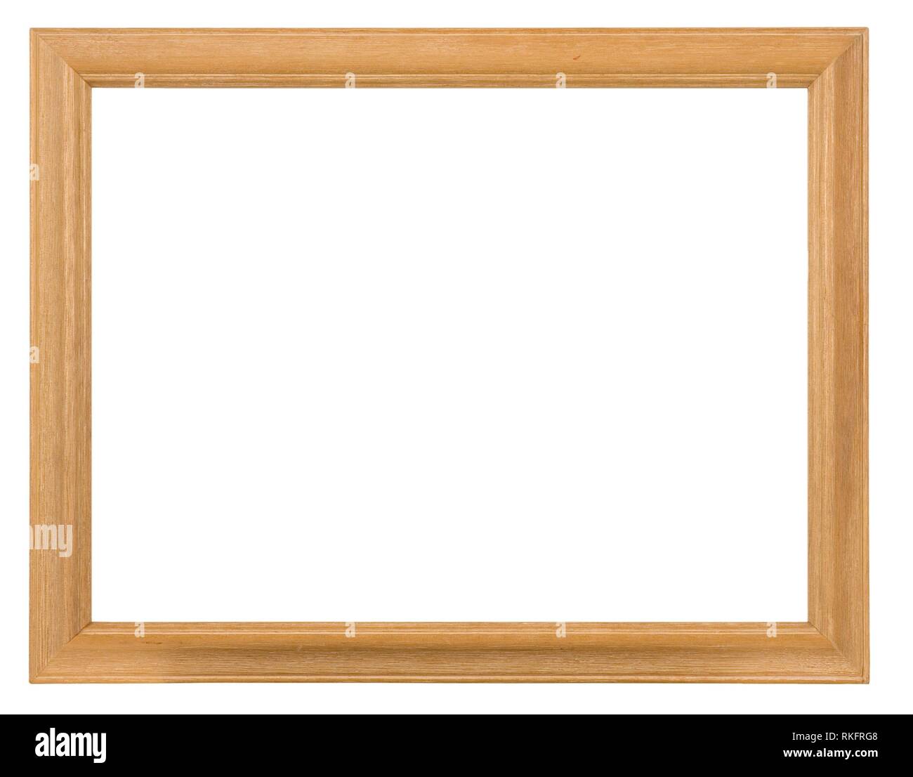 Empty picture frame, wood finish Stock Photo Alamy