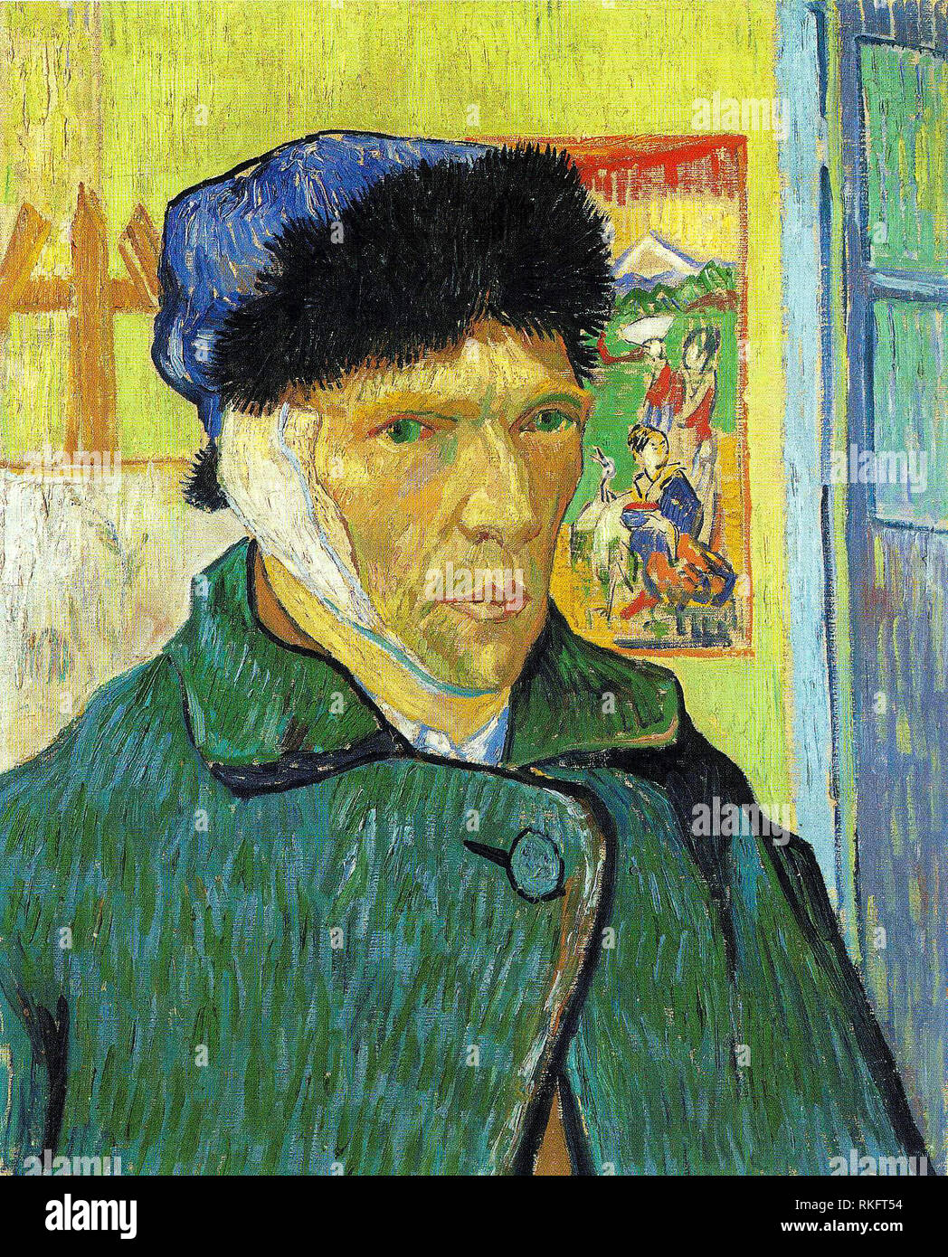 Self Portrait with Bandaged Ear by Vincent Van Gogh, 3d