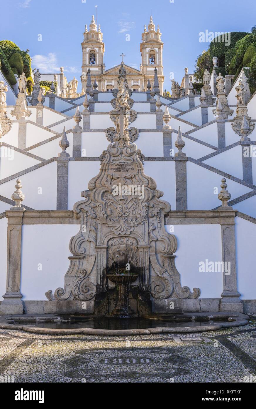 Stairs dedicated to five sences in Bom Jesus do Monte (Good Jesus of
