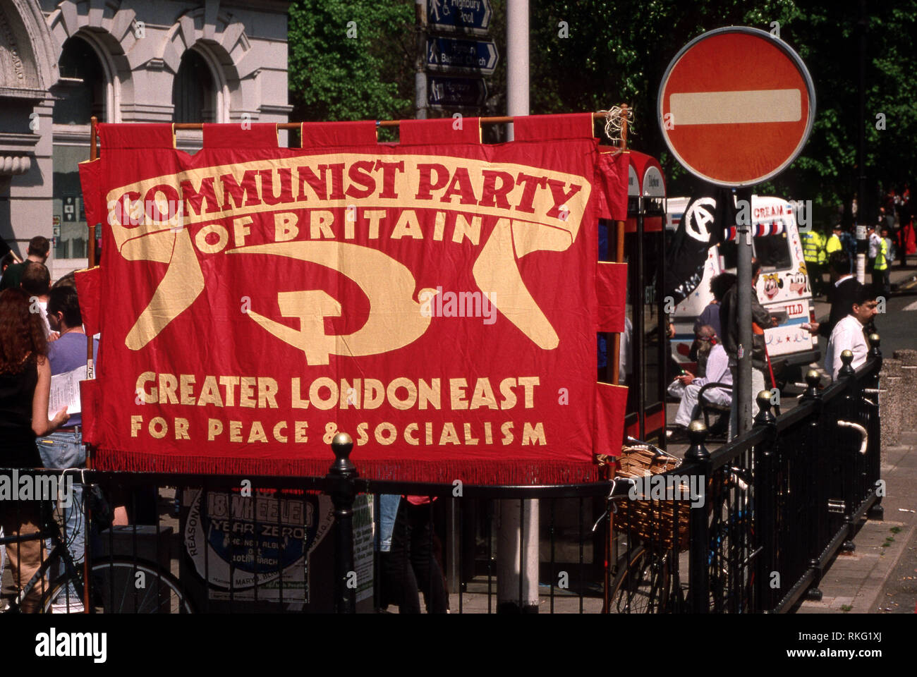 Mayday protest  in London  1992 Stock Photo