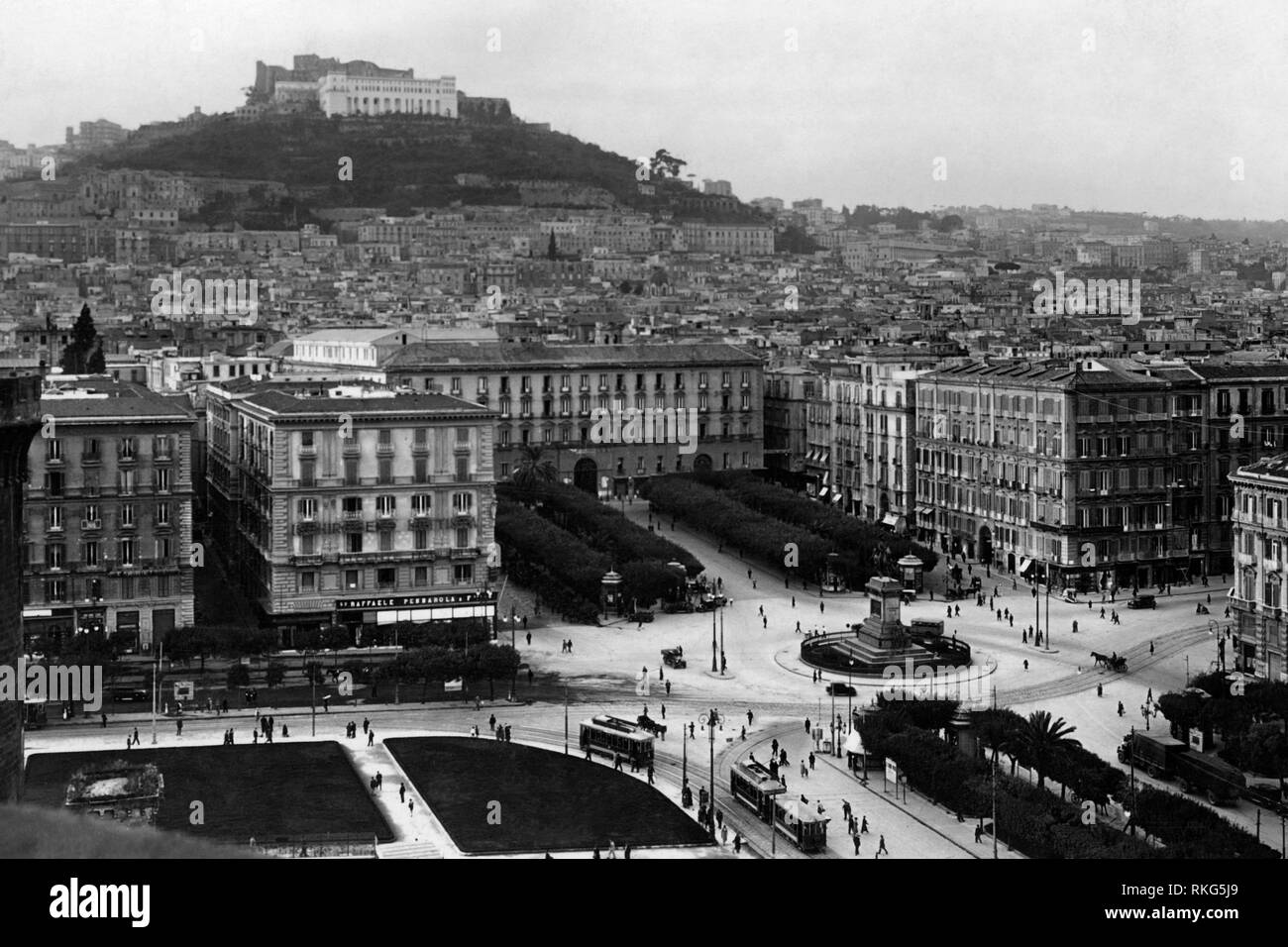 panorama, naples, campania, italy 1925 Stock Photo