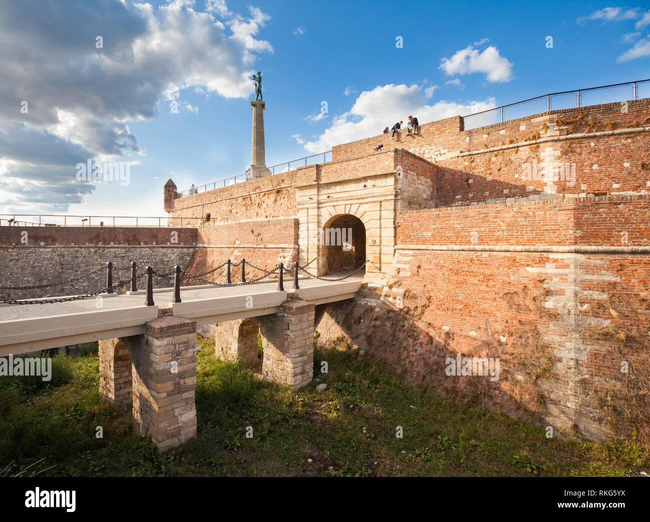 Bridge and gate at Kalemegdan Fortress, Belgrade, Serbia. Stock Photo