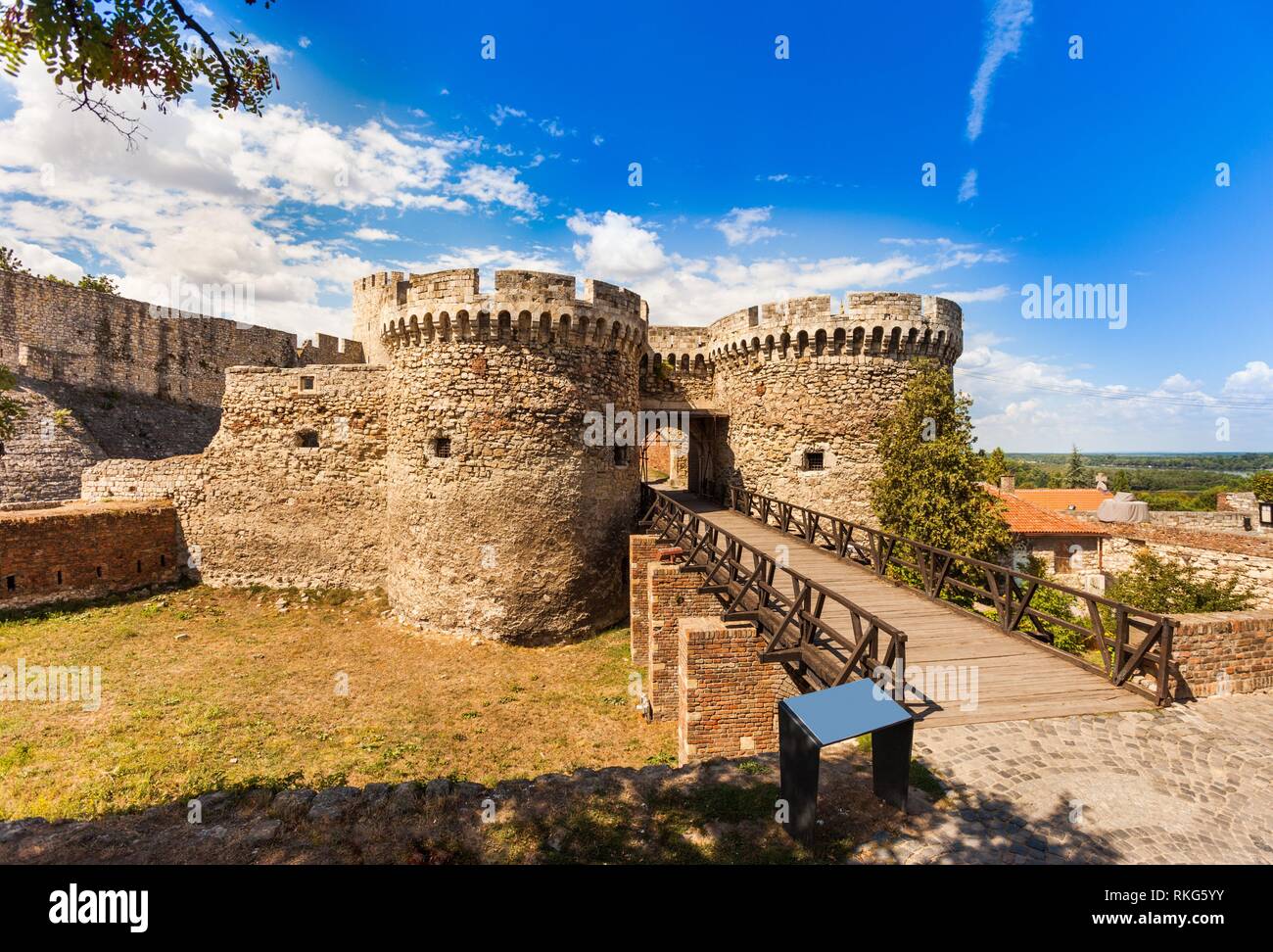 Zindan Gate (Kapija) Complex, Kalemegdan Fortress, Belgrade, Serbia. Stock Photo