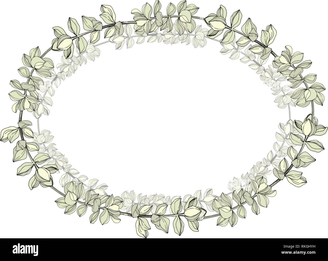 Vector Jungle botanical succulent flower. Engraved ink art illustration. Frame border ornament square. Stock Vector