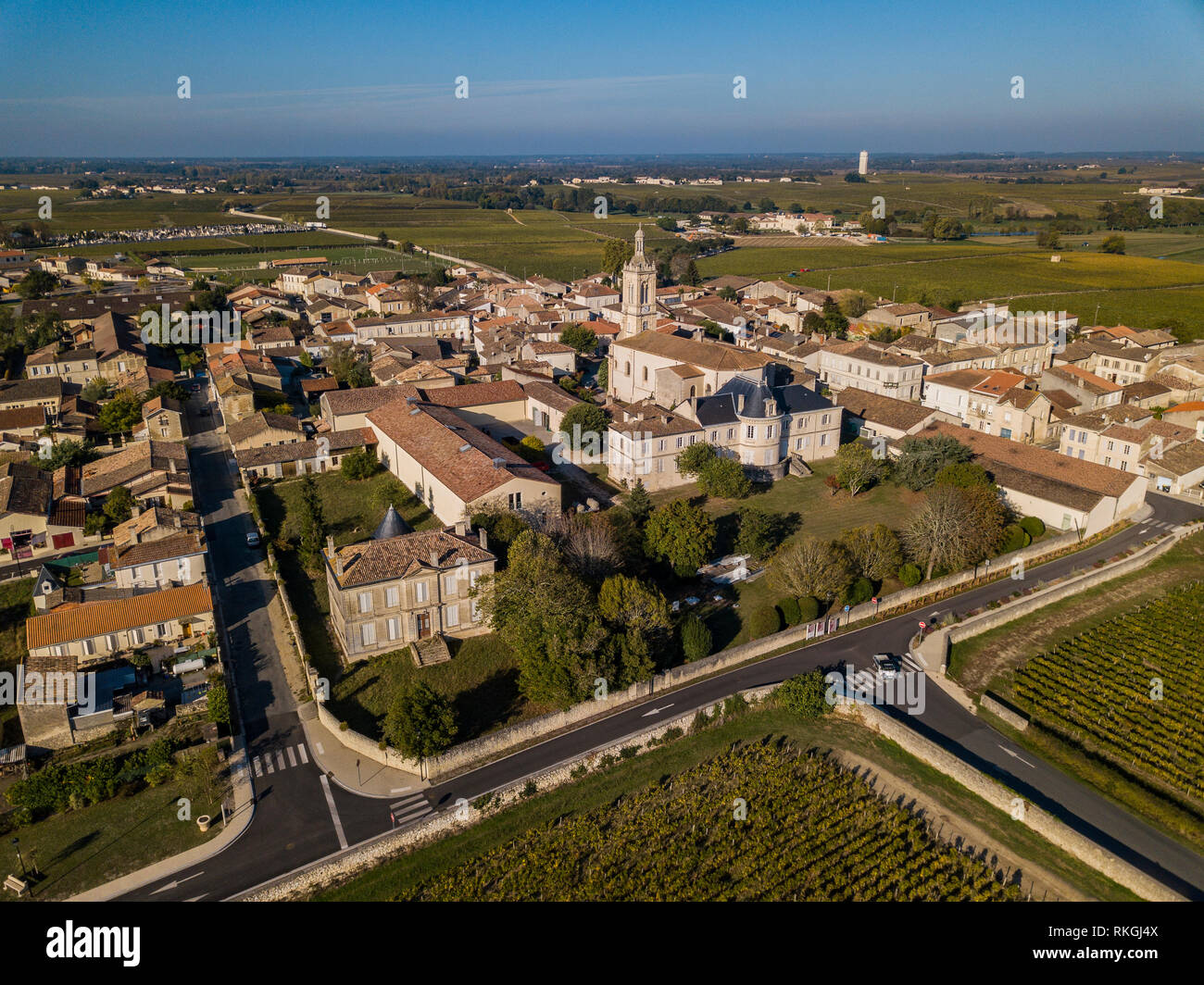 Saint Estephe village, situated along the wine route of Saint Estephe in the Bordeaux region of