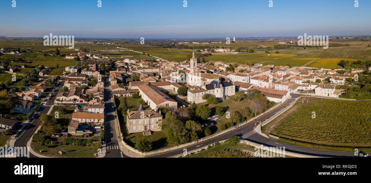 Saint Estephe village, situated along the wine route of Saint Estephe in the Bordeaux region of