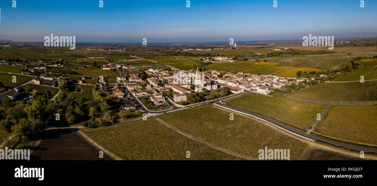 Saint Estephe village, situated along the wine route of Saint Estephe in the Bordeaux region of