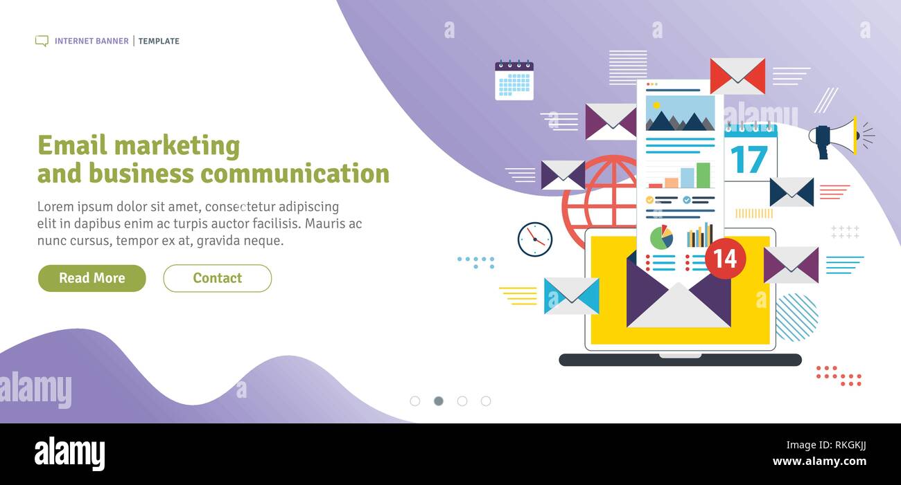 Email Marketing And Business Communication Send And Receive Email