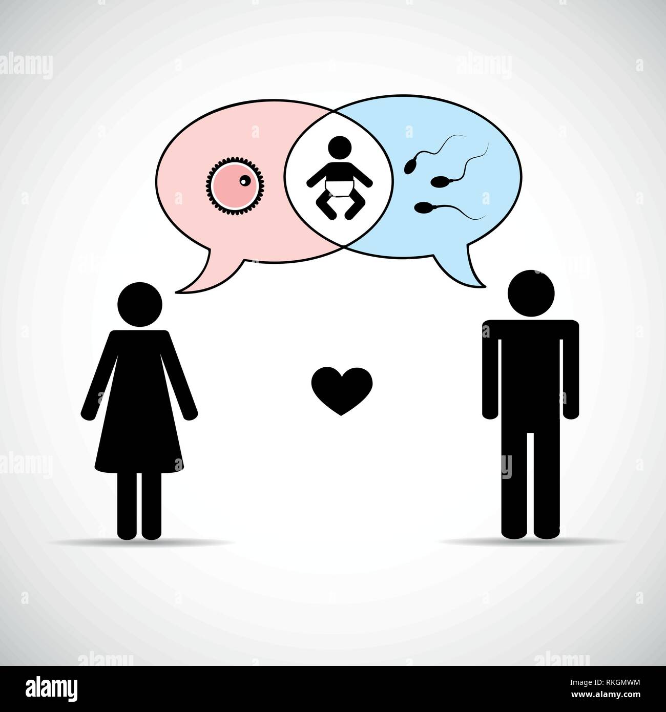 man and woman talking about baby pictogram vector illustration EPS10 Stock Vector