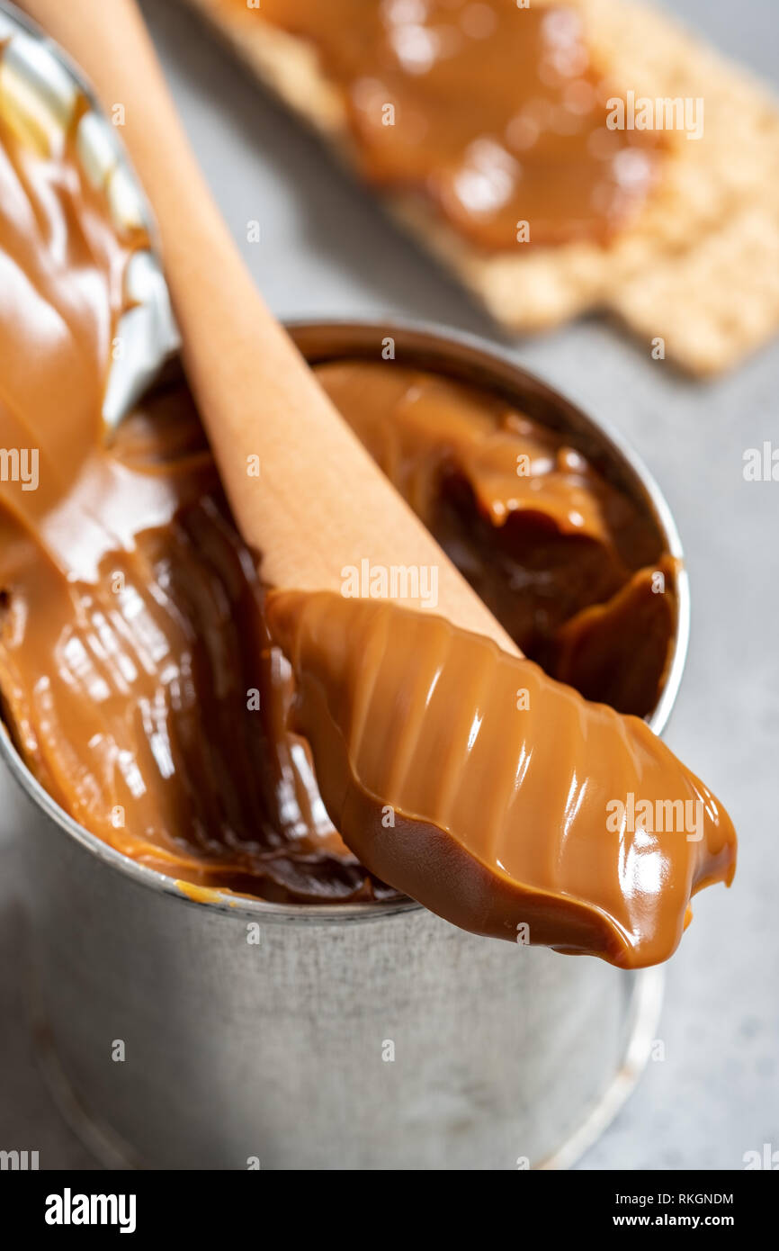 Dulce de leche in a can Stock Photo Alamy