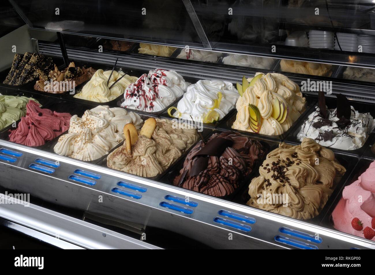 ice cream refrigeration Stock Photo Alamy