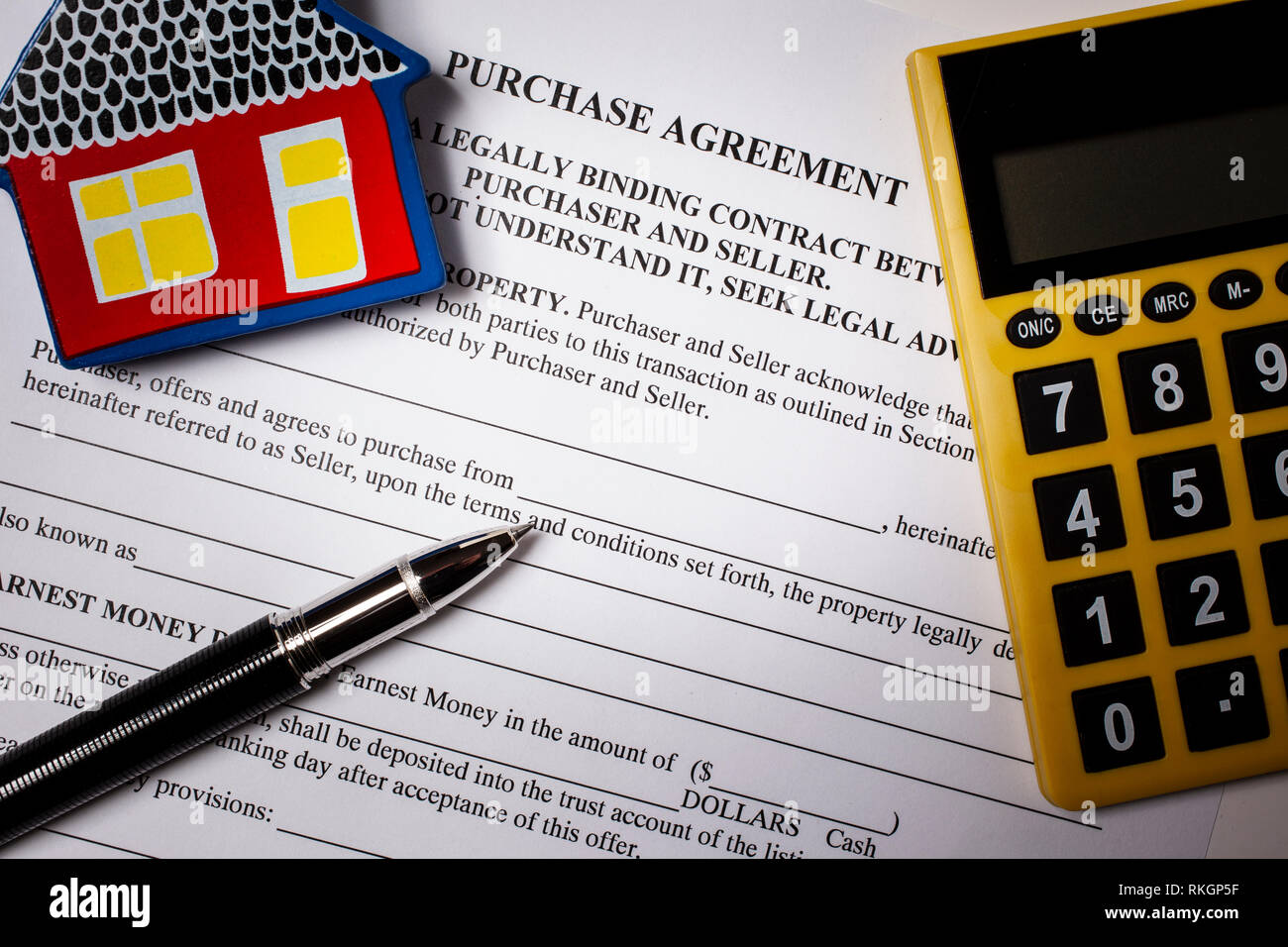 purchase agreement - flat style Stock Photo