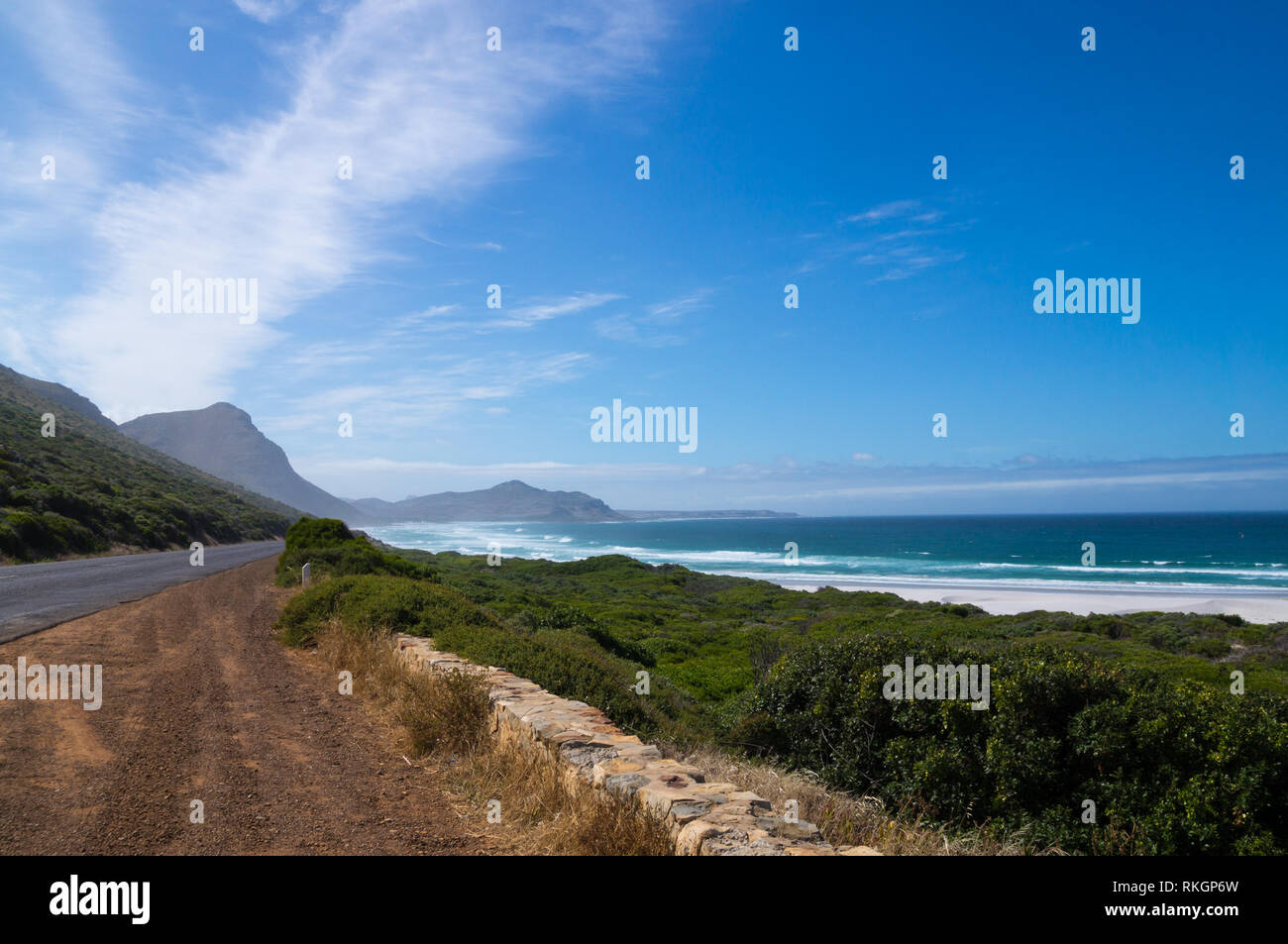 Scenic coastline at the Garden Route, Cape Province, South Africa. Stock Photo