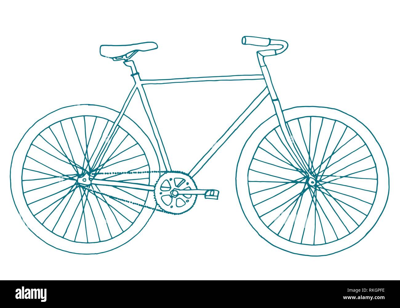 Hipster bike vector illustration on a white background Stock Vector