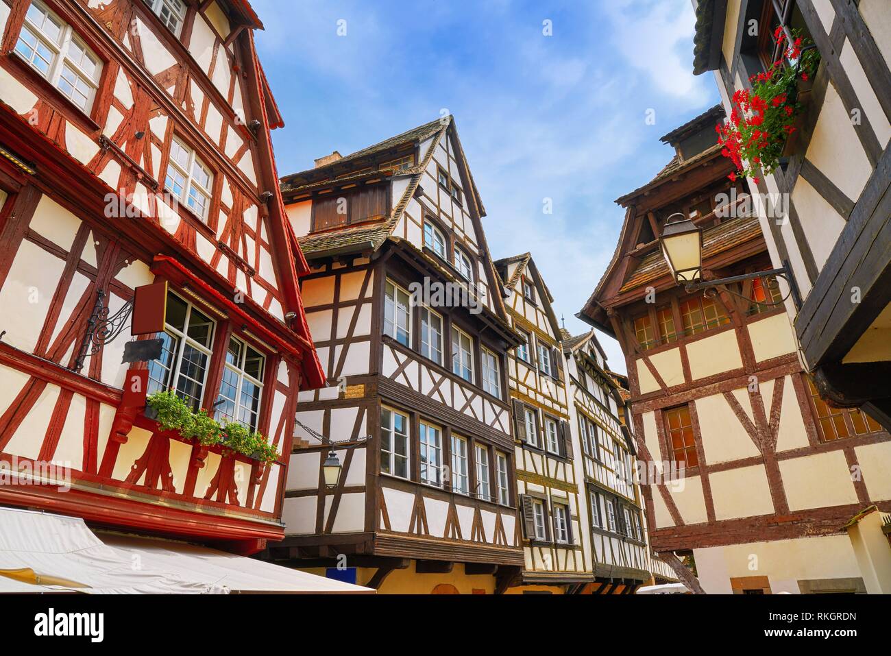 Strasbourg la Petite France in Alsace half timbered houses Stock Photo